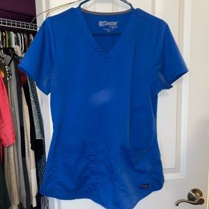 Royal blue greys anatomy active scrub top